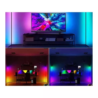 Podlahová rohová RGB LED lampa, s ovládačom Podlahová rohová RGB LED lampa, s ovládačom
