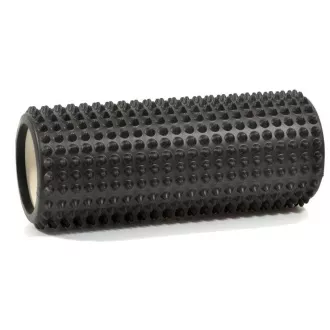 Fitness masážny valec malými hrotmi ENERO FIT 33x14cm, čierna