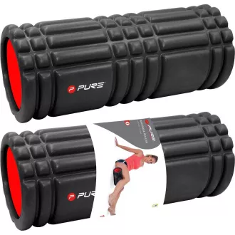 Fitness masážny valec PURE 2 IMPROVE 33x15 cm, Čierna