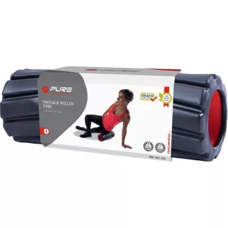 Fitness masážny valec PURE 2 IMPROVE 36x14 cm, Čierna
