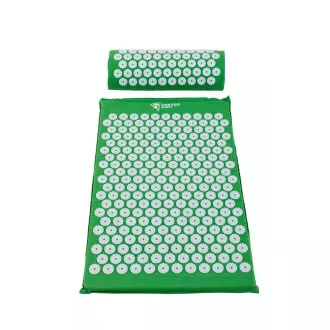 Akupresúrna PREMIUM podložka na cvičenie s vankúšikom 67x42x2 cm, Čierna