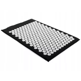 Akupresúrna PREMIUM podložka na cvičenie s vankúšikom 67x42x2 cm, Čierna