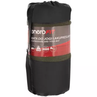 Akupresúrna PREMIUM podložka na cvičenie s vankúšikom 67x42x2 cm, Maskáč khaki