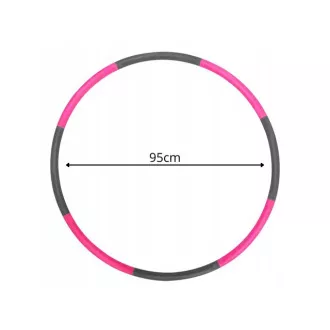 Hula Hop 95 cm, ružovo-sivý