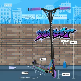 Freestyle kolobežka Story Bandit DOS Stunt, Neon Freestyle kolobežka Story Bandit DOS Stunt, Neon