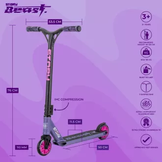 Freestyle kolobežka Story Beast Levanduľa