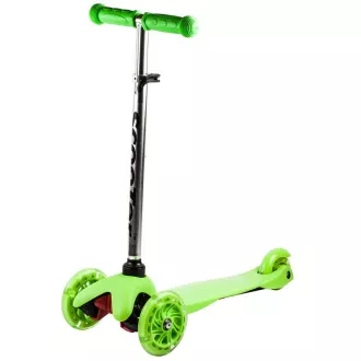 Kolobežka trojkolesová MINI SCOOTER so svietiacimi kolieskami, zelená
