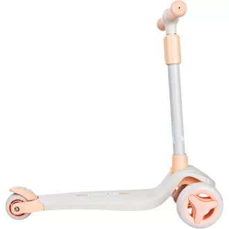 Detská trojkolesová kolobežka Story Mini Friends s LED kolieskami scooter, biela