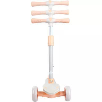 Detská trojkolesová kolobežka Story Mini Friends s LED kolieskami scooter, biela