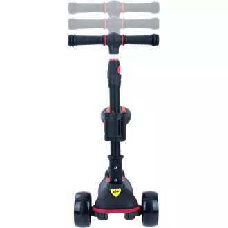 Detská trojkolesová kolobežka Story 2v1 Deluxe so svietiacimi kolieskami mini scooter, čierno-červená Detská trojkolesová kolobežka Story 2v1 Deluxe so svietiacimi kolieskami mini scooter, čierno-červená