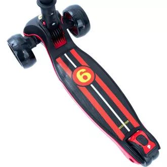 Detská trojkolesová kolobežka Story 2v1 Deluxe so svietiacimi kolieskami mini scooter, čierno-červená Detská trojkolesová kolobežka Story 2v1 Deluxe so svietiacimi kolieskami mini scooter, čierno-červená