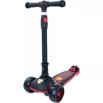 Detská trojkolesová kolobežka Story 2v1 Deluxe so svietiacimi kolieskami mini scooter, čierno-červená Detská trojkolesová kolobežka Story 2v1 Deluxe so svietiacimi kolieskami mini scooter, čierno-červená