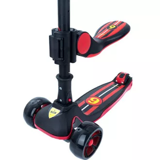 Detská trojkolesová kolobežka Story 2v1 Deluxe so svietiacimi kolieskami mini scooter, čierno-červená Detská trojkolesová kolobežka Story 2v1 Deluxe so svietiacimi kolieskami mini scooter, čierno-červená