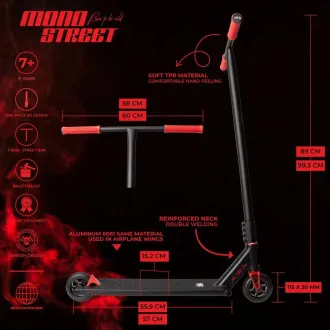 Freestyle kolobežka NKD Mono, Black-Red