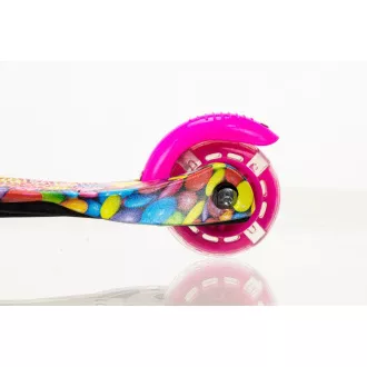 Kolobežka trojkolesová MINI SCOOTER so svietiacimi kolieskami, BONBON