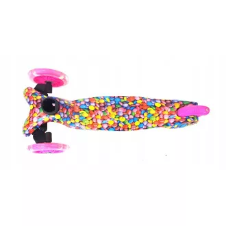 Kolobežka trojkolesová MINI SCOOTER so svietiacimi kolieskami, BONBON