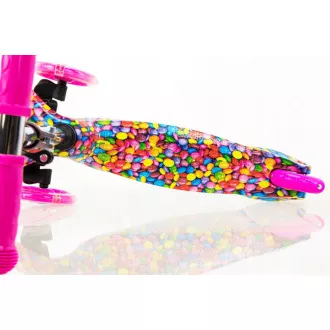 Kolobežka trojkolesová MINI SCOOTER so svietiacimi kolieskami, BONBON