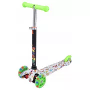Kolobežka trojkolesová MINI SCOOTER so svietiacimi kolieskami, Motýliky