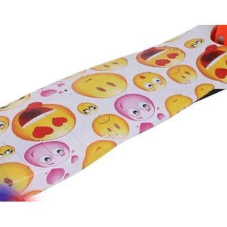 Kolobežka trojkolesová MINI SCOOTER so svietiacimi kolieskami, EMOJI - Rozbalené