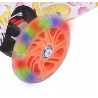 Kolobežka trojkolesová MINI SCOOTER so svietiacimi kolieskami, EMOJI - Rozbalené
