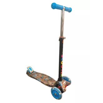 Kolobežka trojkolesová MAXI SCOOTER so svietiacimi kolieskami, BLUE DRAGON Kolobežka trojkolesová MAXI SCOOTER so svietiacimi kolieskami, BLUE DRAGON