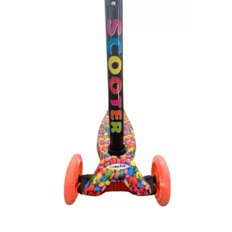 Kolobežka trojkolesová MAXI SCOOTER so svietiacimi kolieskami, BONBON or Kolobežka trojkolesová MAXI SCOOTER so svietiacimi kolieskami, BONBON or