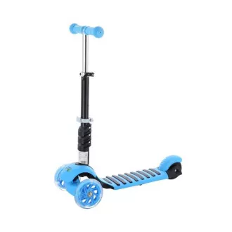 Detská trojkolesová kolobežka MINI SCOOTER 2v1 so svietiacimi LED kolesami, modrá Detská trojkolesová kolobežka MINI SCOOTER 2v1 so svietiacimi LED kolesami, modrá