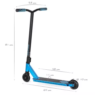 Freestyle kolobežka MOVINO Stunt GLIDE, Metalic Blue