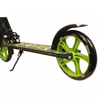 Kolobežka PB SKULL 2023 so stojanom, 200mm, čierno-zelená