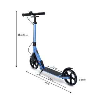 Skladacia kolobežka MOVINO City Comfort+, čierna - Blue Edition Skladacia kolobežka MOVINO City Comfort+, čierna - Blue Edition
