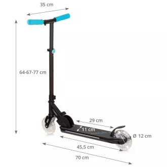 MOVINO COSMO 2 skladacia kolobežka s LED kolesami 120 mm