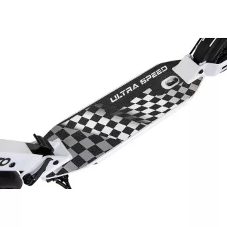 Skladacia kolobežka ENERO ULTRA SPEED s kotúčovou brzdou, 200mm, biela