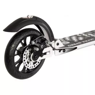 Skladacia kolobežka ENERO ULTRA SPEED s kotúčovou brzdou, 200mm, biela