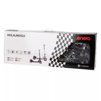 Skladacia kolobežka ENERO ULTRA SPEED s kotúčovou brzdou, 200mm, biela