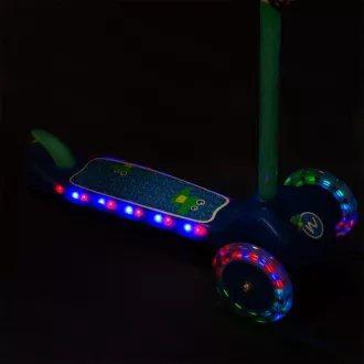 Detská kolobežka NEX NAVY s LED kolieskami mini scooter