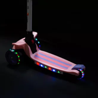 Detská trojkolesová kolobežka NEX RUBY s LED kolieskami