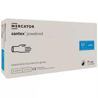 SANTEX POWDERED – Latexové púdrované rukavice telové, 100 ks, M