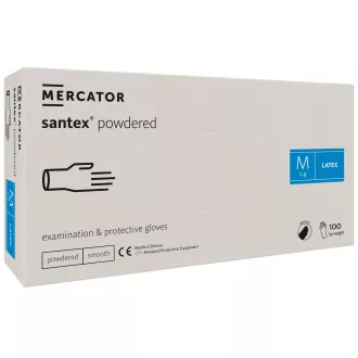 SANTEX POWDERED – Latexové púdrované rukavice telové, 100 ks, M