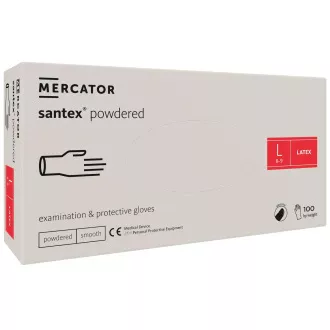 SANTEX POWDERED – Latexové púdrované rukavice telové, 100 ks, XL