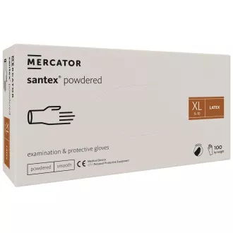 SANTEX POWDERED – Latexové púdrované rukavice telové, 100 ks, XL