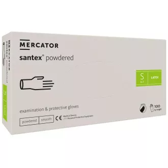 SANTEX POWDERED – Latexové púdrované rukavice telové, 100 ks, XS