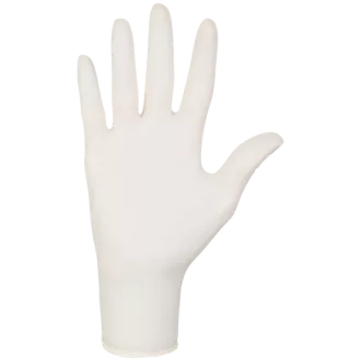 DERMAGEL COATED - Latexové nepudrované rukavice biele, vnútorná vrstva polymér, 100 ks, L