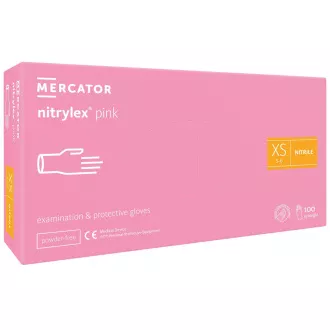 NITRYLEX PINK - Nitrilové rukavice (bez púdru) ružové, 100 ks, M
