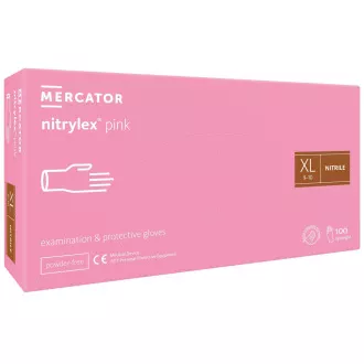 NITRYLEX PINK - Nitrilové rukavice (bez púdru) ružové, 100 ks, M