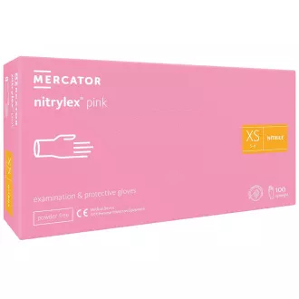 NITRYLEX PINK - Nitrilové rukavice (bez púdru) ružové, 100 ks, S