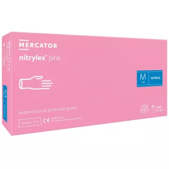 NITRYLEX PINK - Nitrilové rukavice (bez púdru) ružové, 100 ks, S