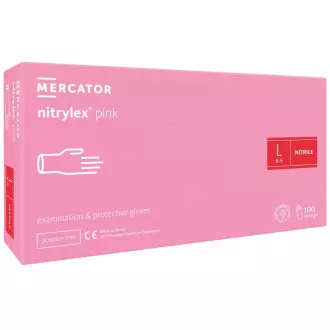 NITRYLEX PINK - Nitrilové rukavice (bez púdru) ružové, 100 ks, S