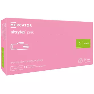 NITRYLEX PINK - Nitrilové rukavice (bez púdru) ružové, 100 ks, XS