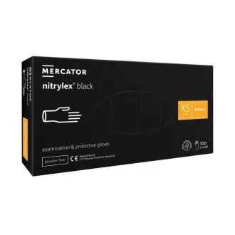 NITRYLEX BLACK - Nitrilové rukavice (bez púdru) čierne, 100 ks, M