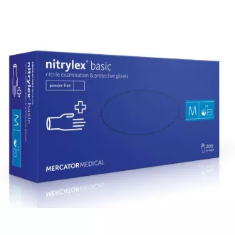 NITRYLEX BASIC - Nitrilové rukavice (bez púdru) tm. modré, 100 ks, S
